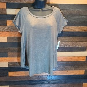 💖10 FOR $13 NEW COLOR THREAD MOD KHAKI TEE-SHIRT💖